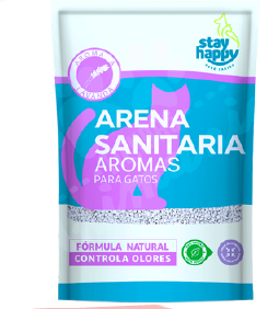ARENA SANITARIA STAY HAPPY AGLUTINANTE LAVANDA 2KG