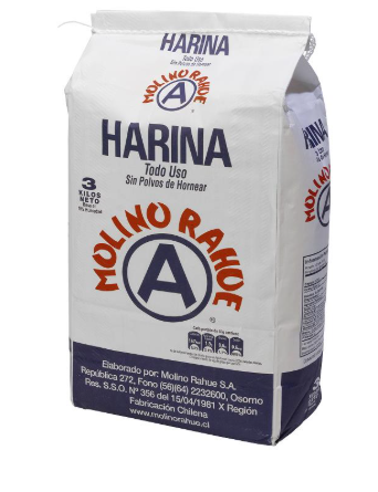 HARINA RAHUE BOLSA PAPEL 3 KG X 4UN