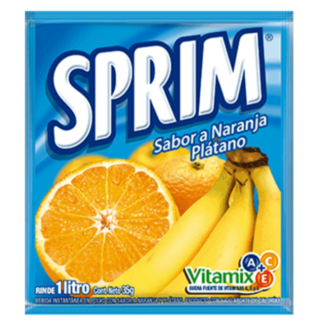 JUGO SPRIM NARANJA /PLATANO 10 SOBRES 20 GRS