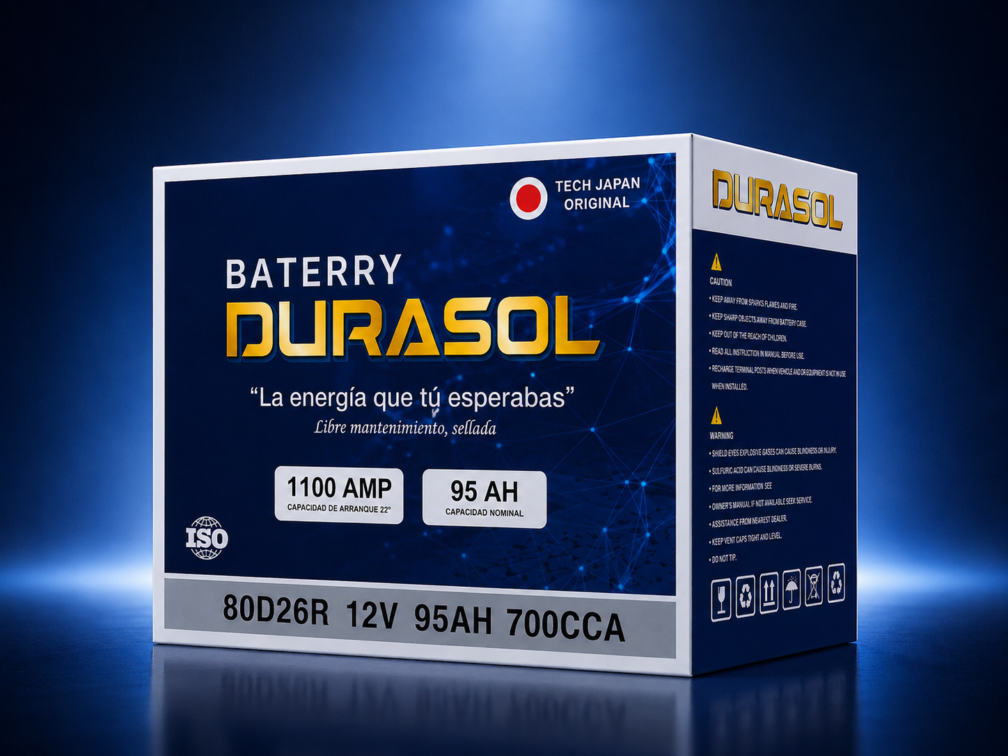 BATERIA DURASOL - 80D26R 12V 95AH 700CCA