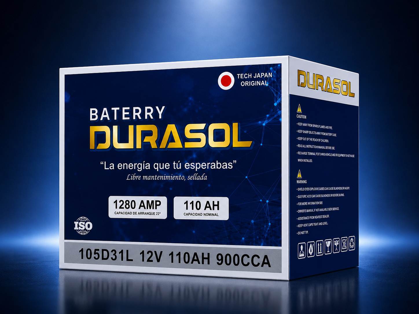 BATERIA DURASOL - 105D31L 12V 110AH 900CCA