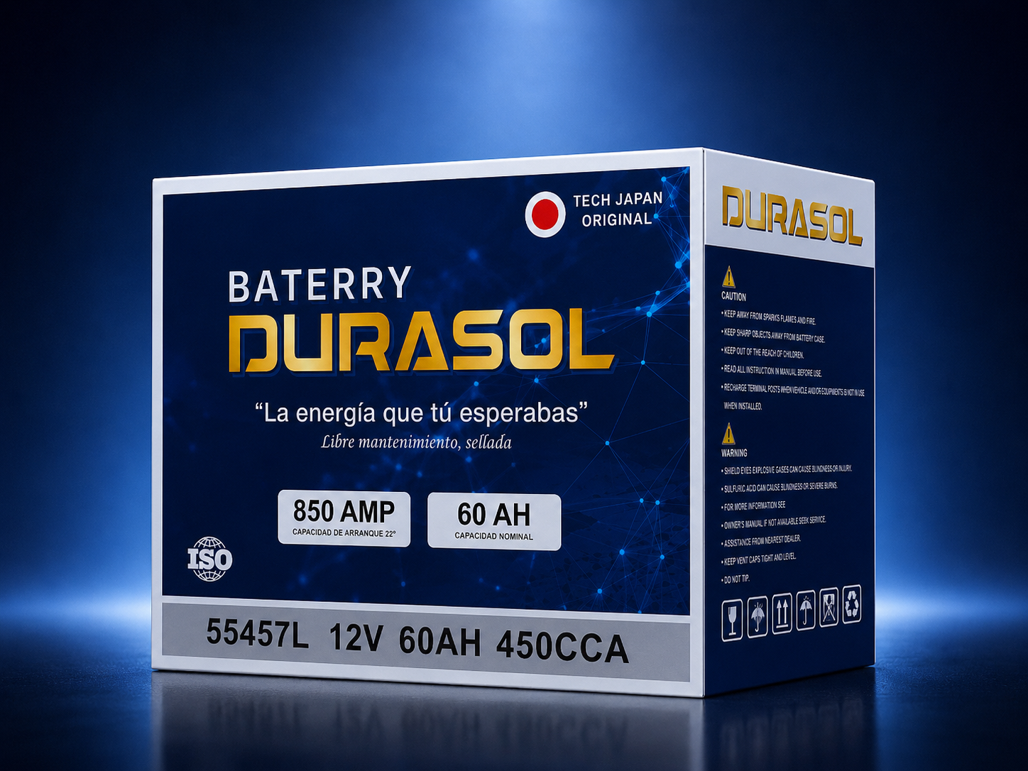 BATERIA DURASOL - 55457L 12V 60AH 450CCA