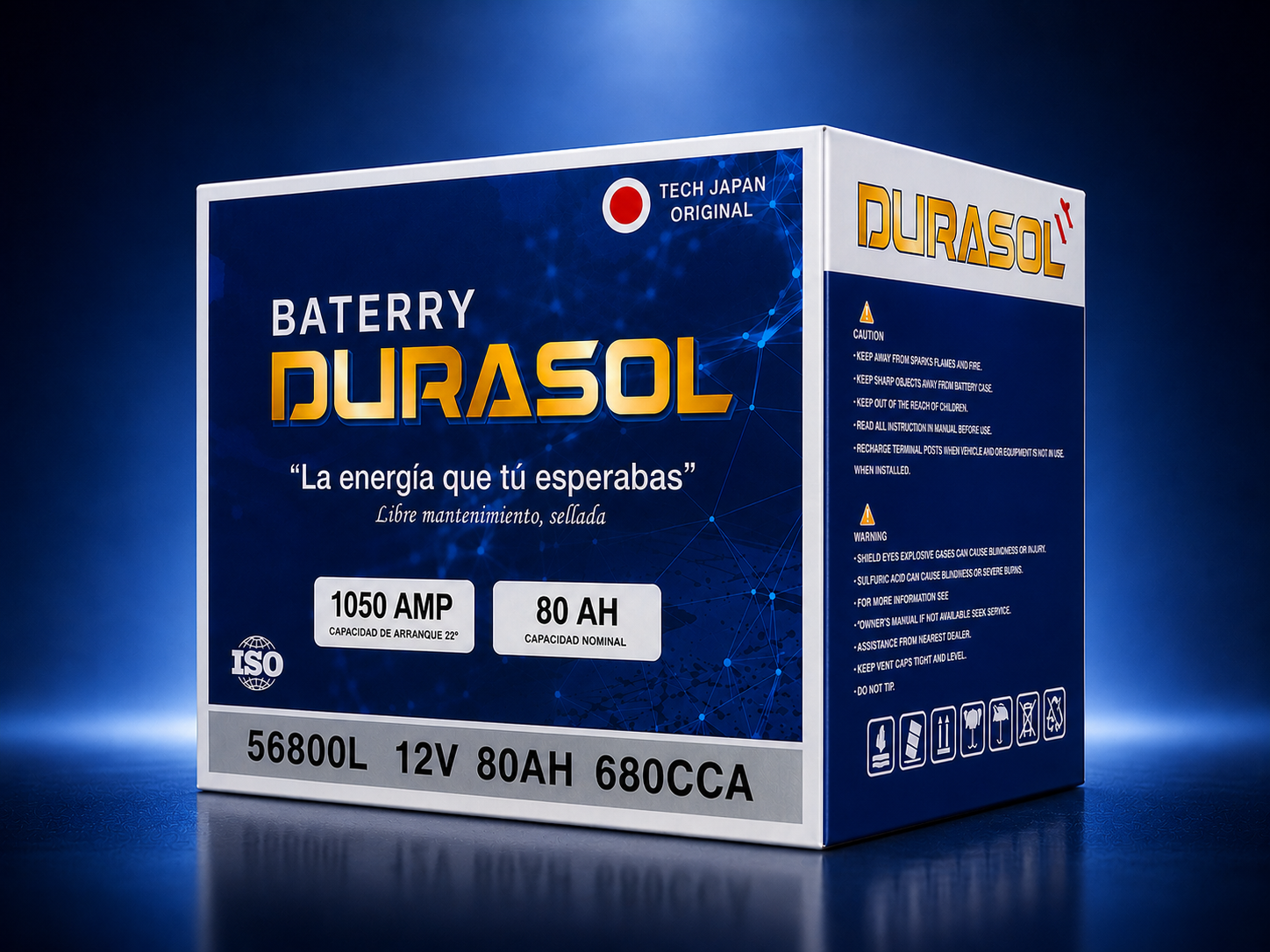 BATERIA DURASOL - 56800L 12V 80AH 680CCA