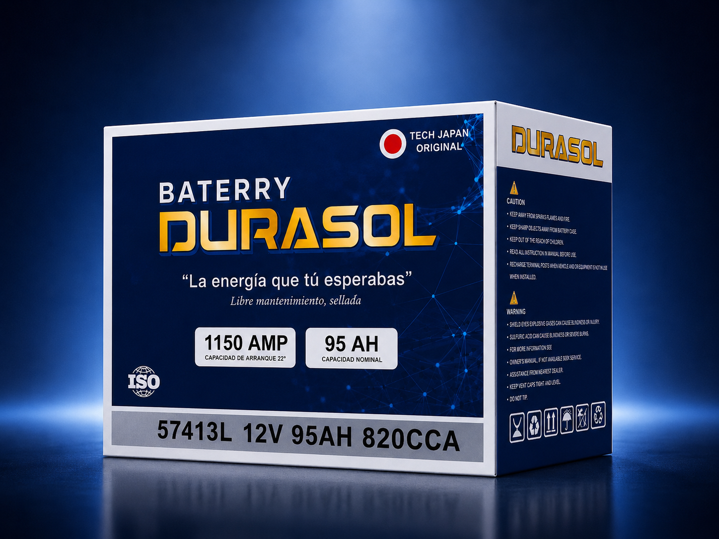 BATERIA DURASOL - 57413L 12V 95AH 820CCA