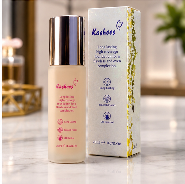 Kashees Foundation 20ml High Coverage All Skin Types 3