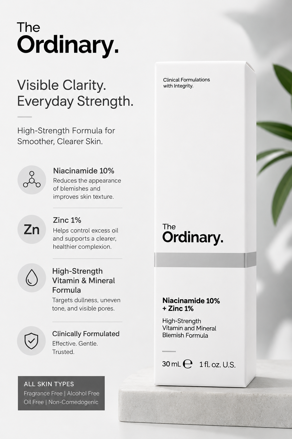 The Ordinary Niacinamide 10% + Zinc 1% Serum - Image 1