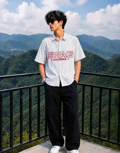 MEN'S STRIPED CASUAL SHIRT  2