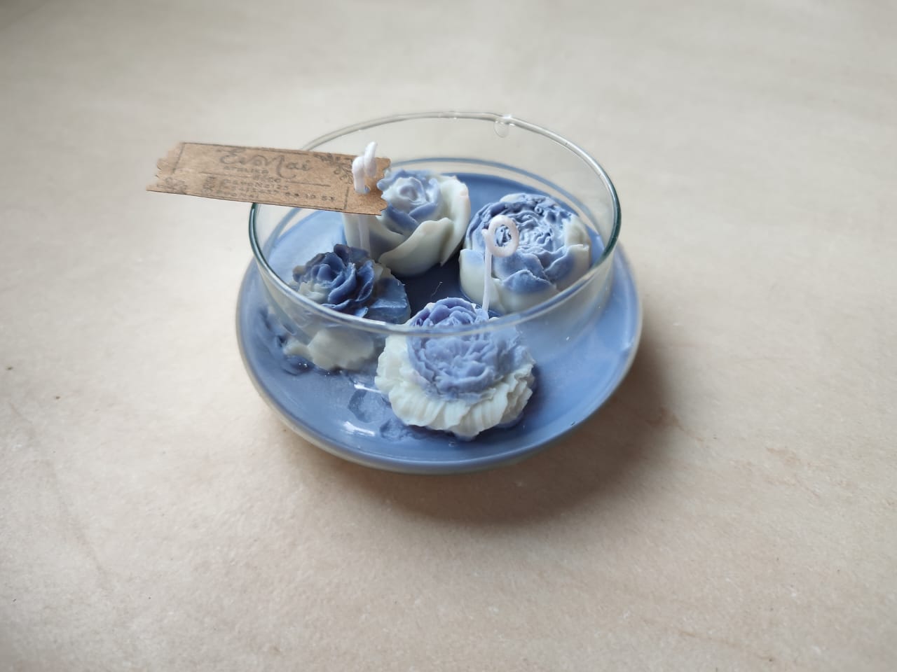 Bougie mix de fleurs 2