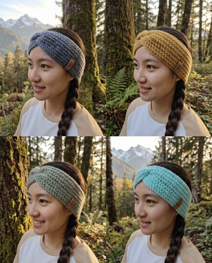 Bandeau torsadé en Maille 4
