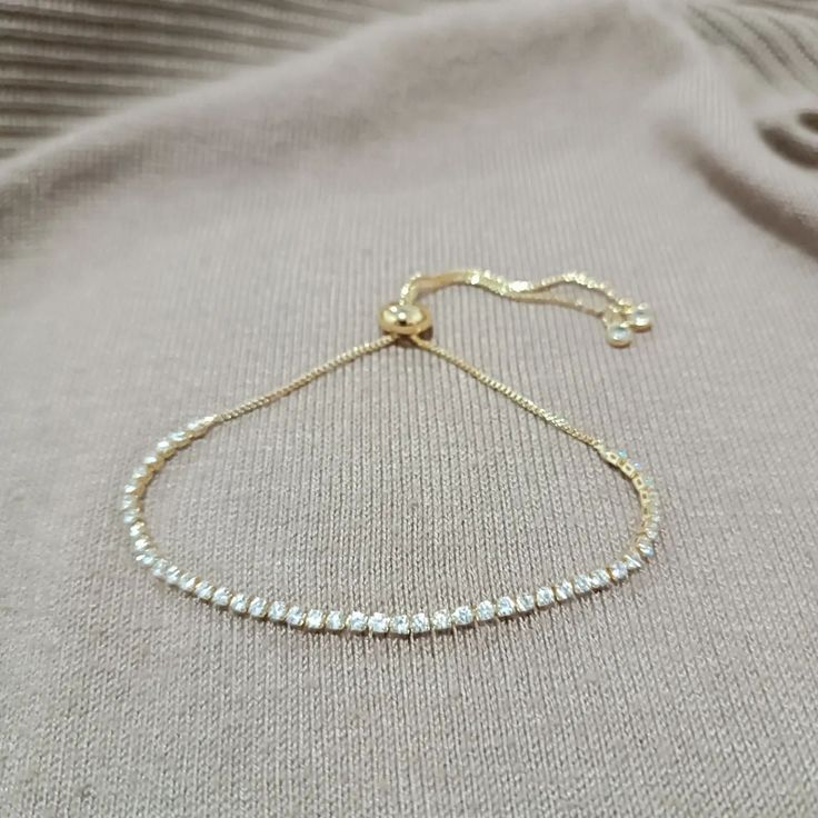 Pulsera fina acero inoxidable dorada 