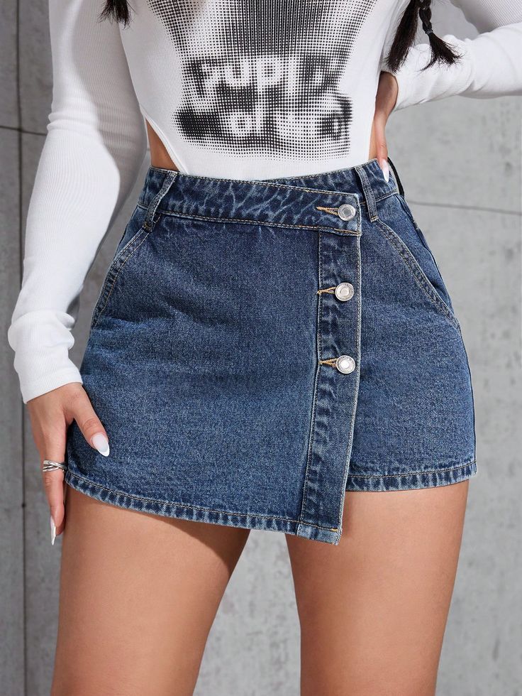 Falda short jeans 