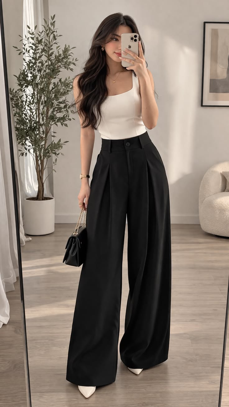 Pantaloneta color negra ancha 