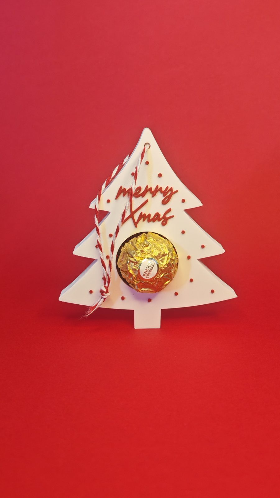 Pendente Árvore de Natal para 1 Ferrero Rocher 