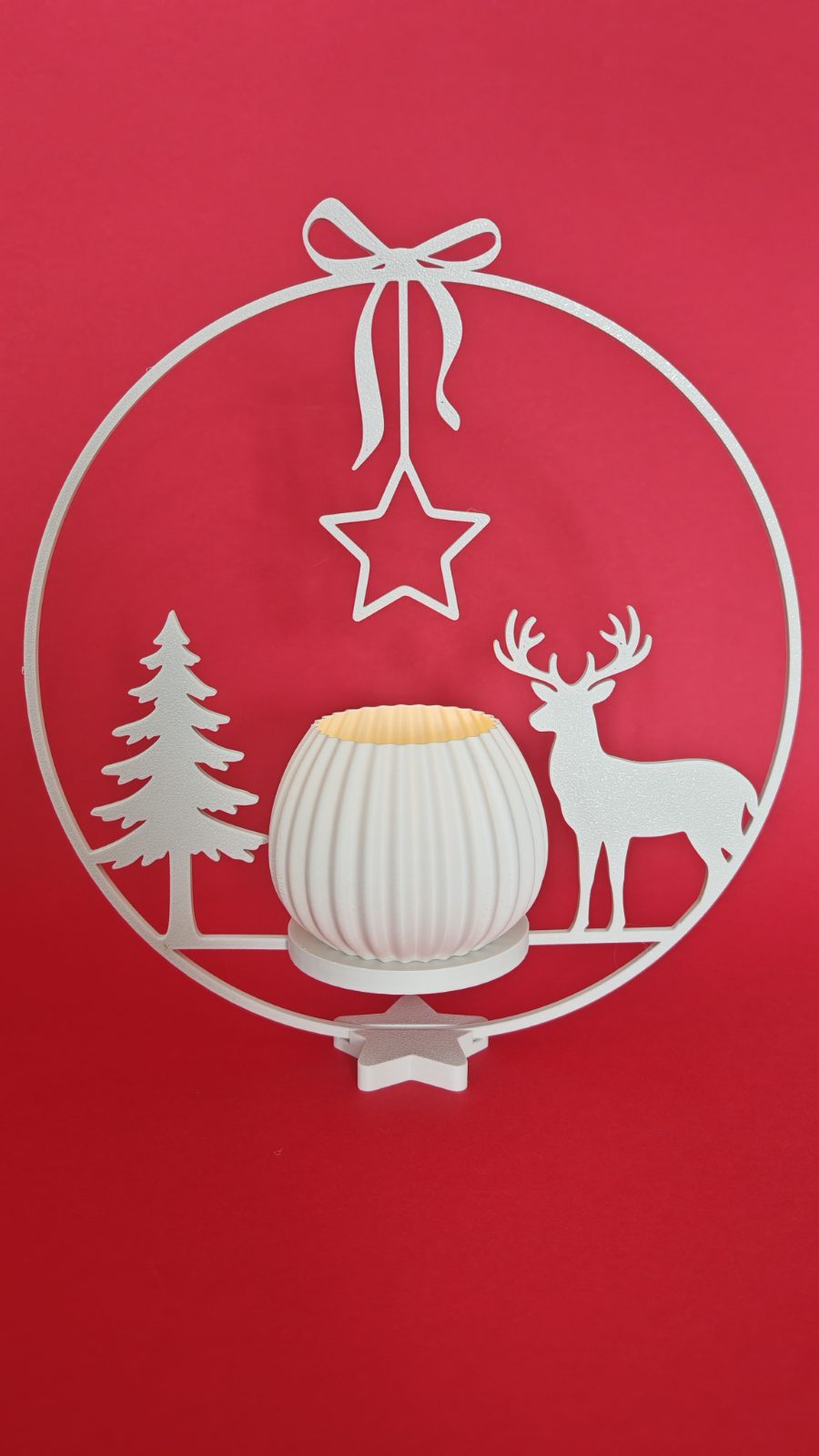 Decoração Natal com Vela LED incluída 