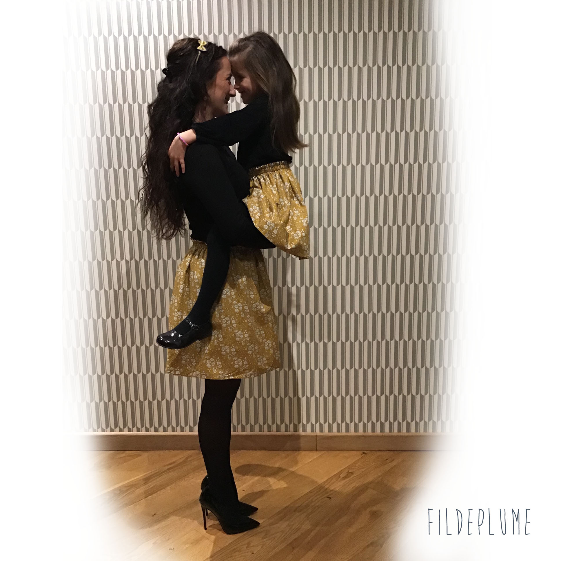 Jupe duo mère-fille en liberty 3