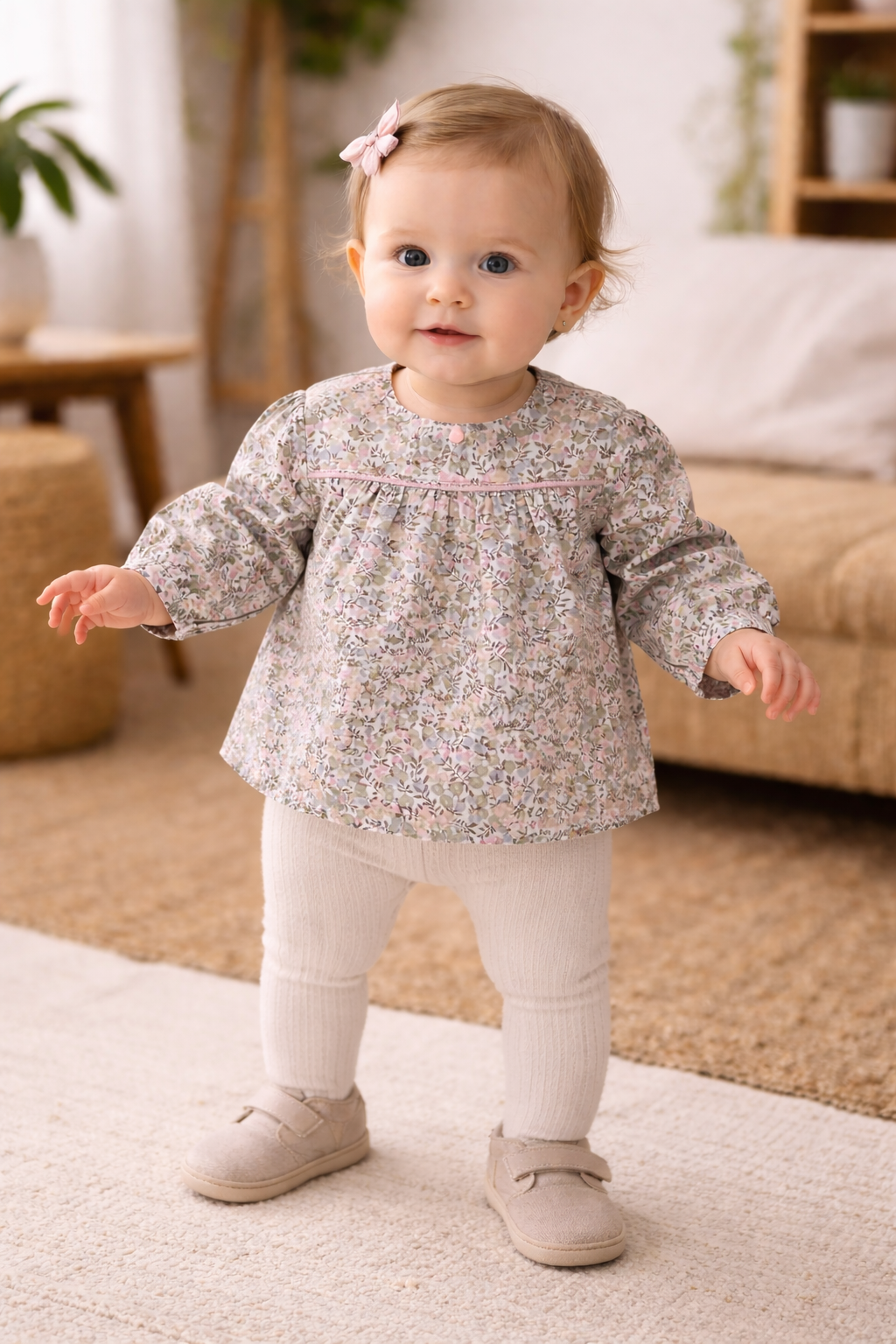 Blouse mixte pour bébé en liberty