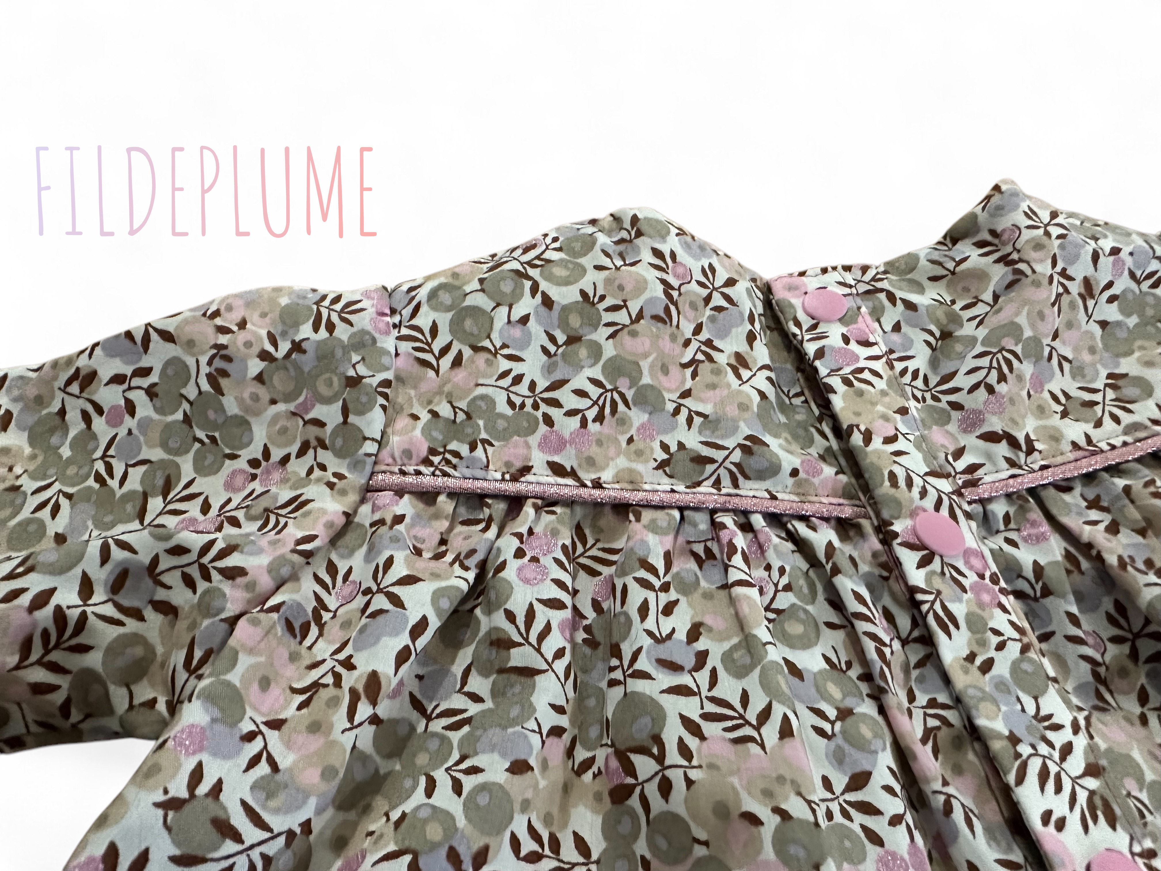 Blouse mixte pour bébé en liberty 4