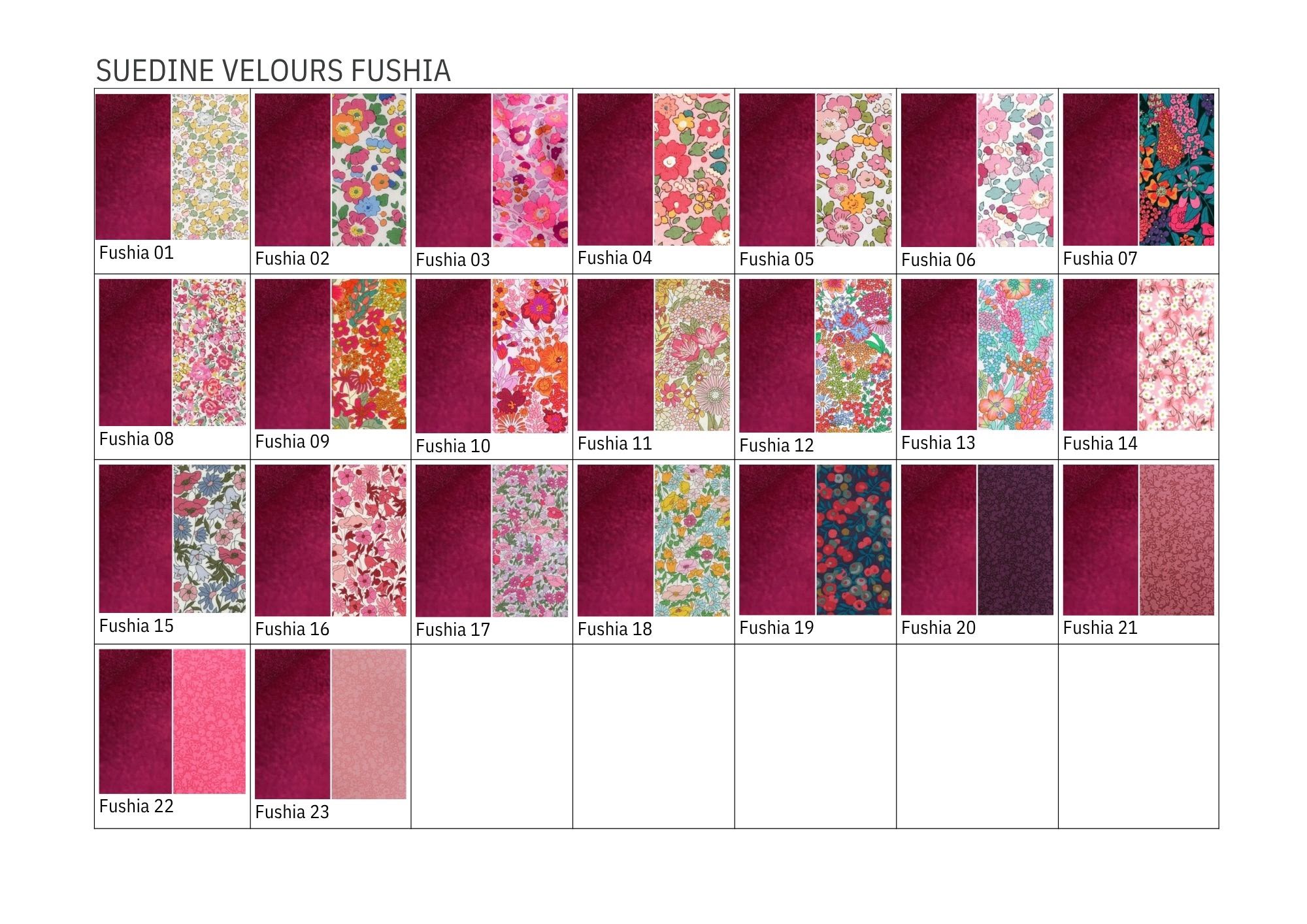 Pochette tracts simple (nouveau format) suedine fushia 4