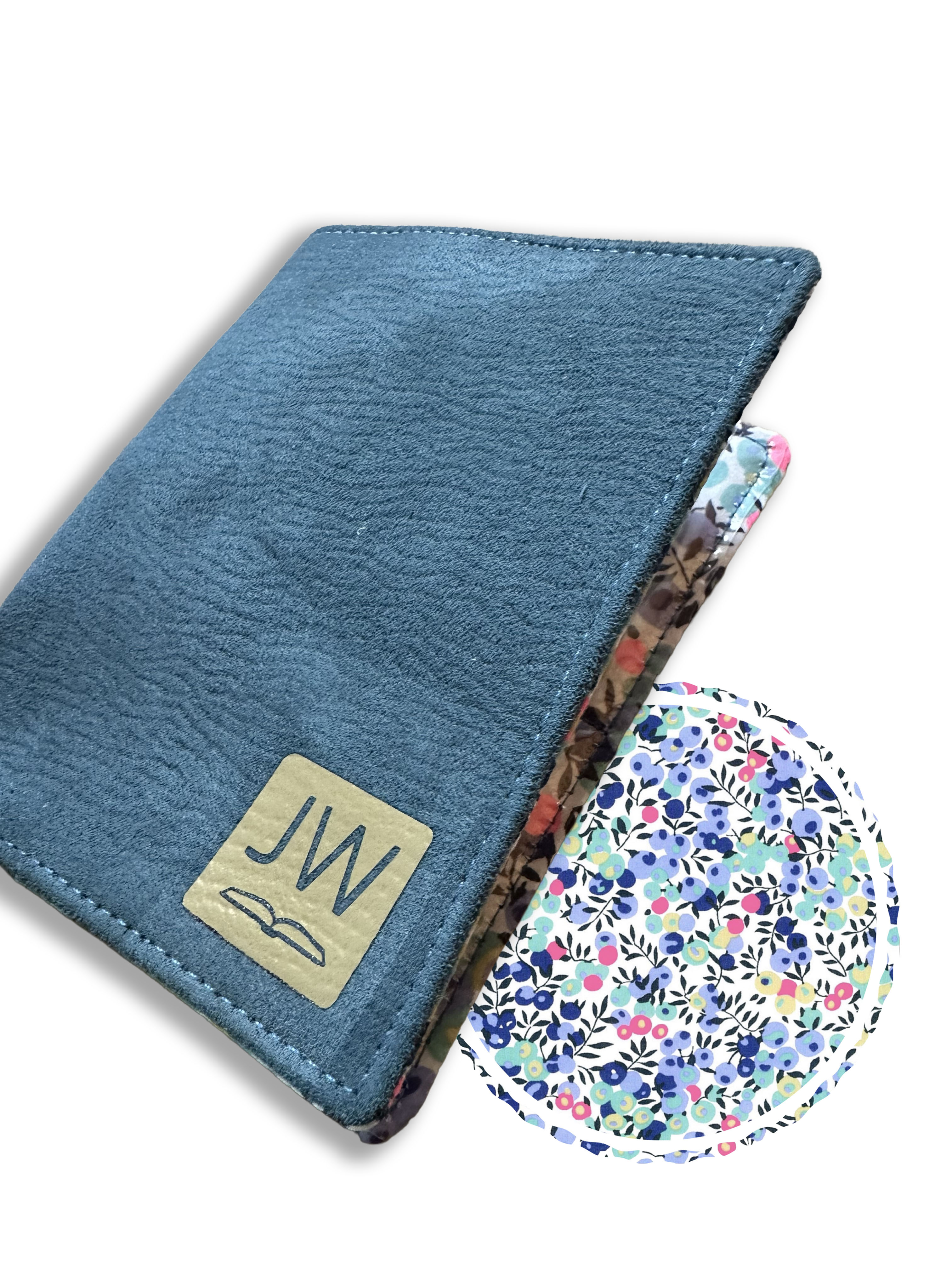 Pochette tracts simple (nouveau format)Daim bleu vert