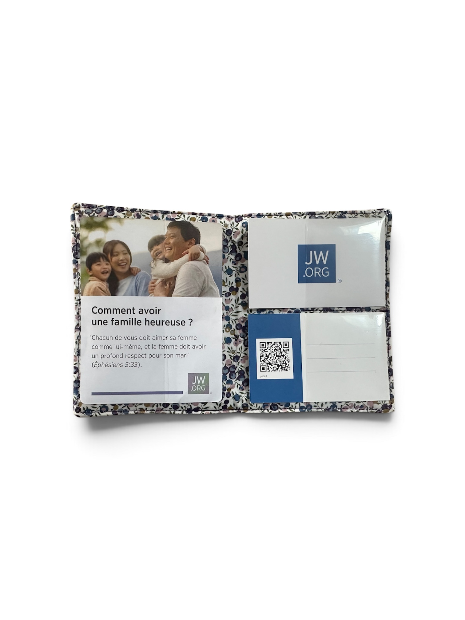 Pochette tracts simple (nouveau format)Daim violet 3