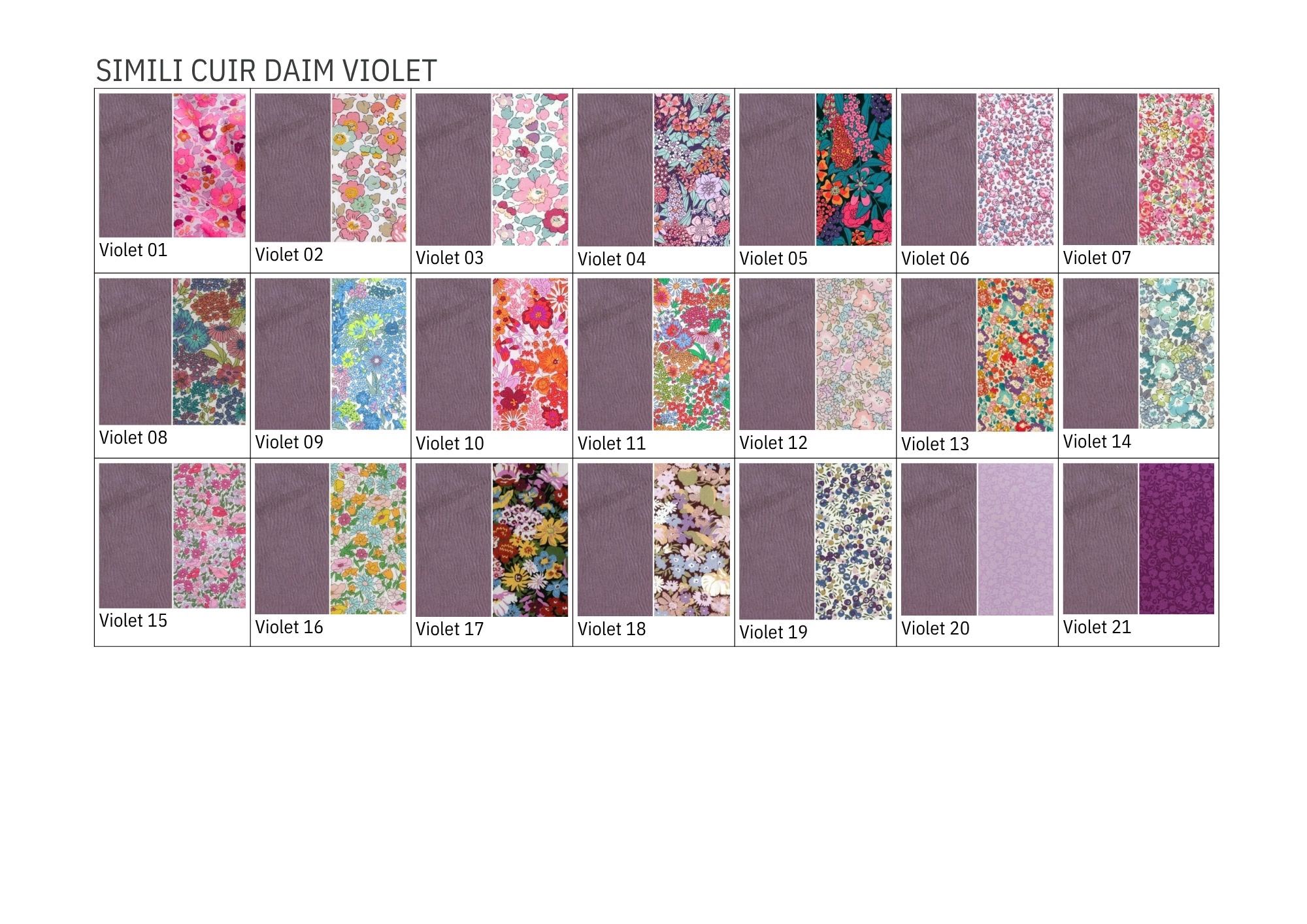 Pochette tracts simple (nouveau format)Daim violet 4
