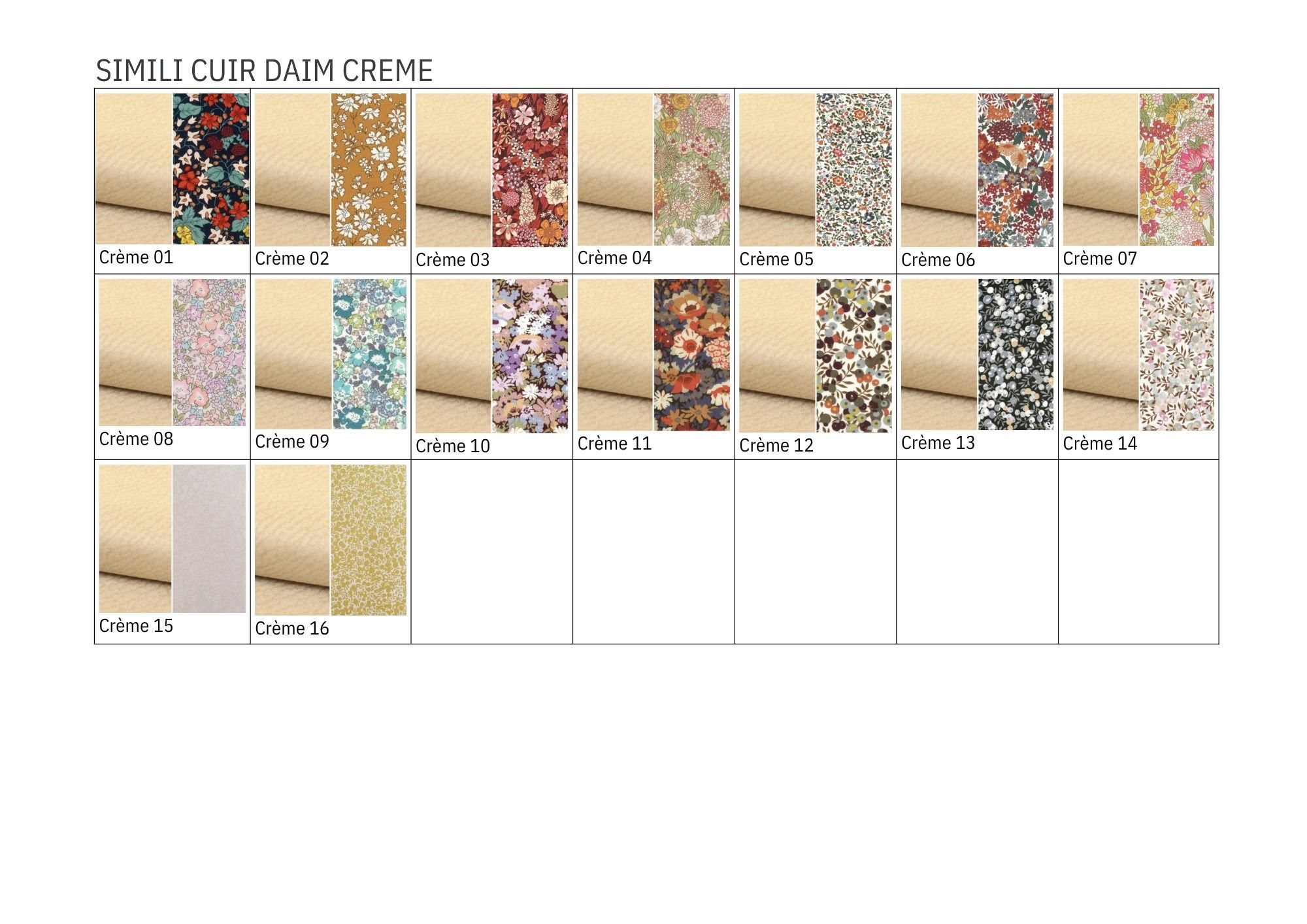 Pochette tracts simple simili cuir Crème NOUVEAU COLORI 