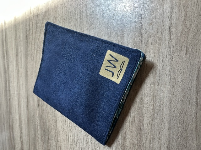 Pochette tracts simple (nouveau format) suedine marine - Image 1