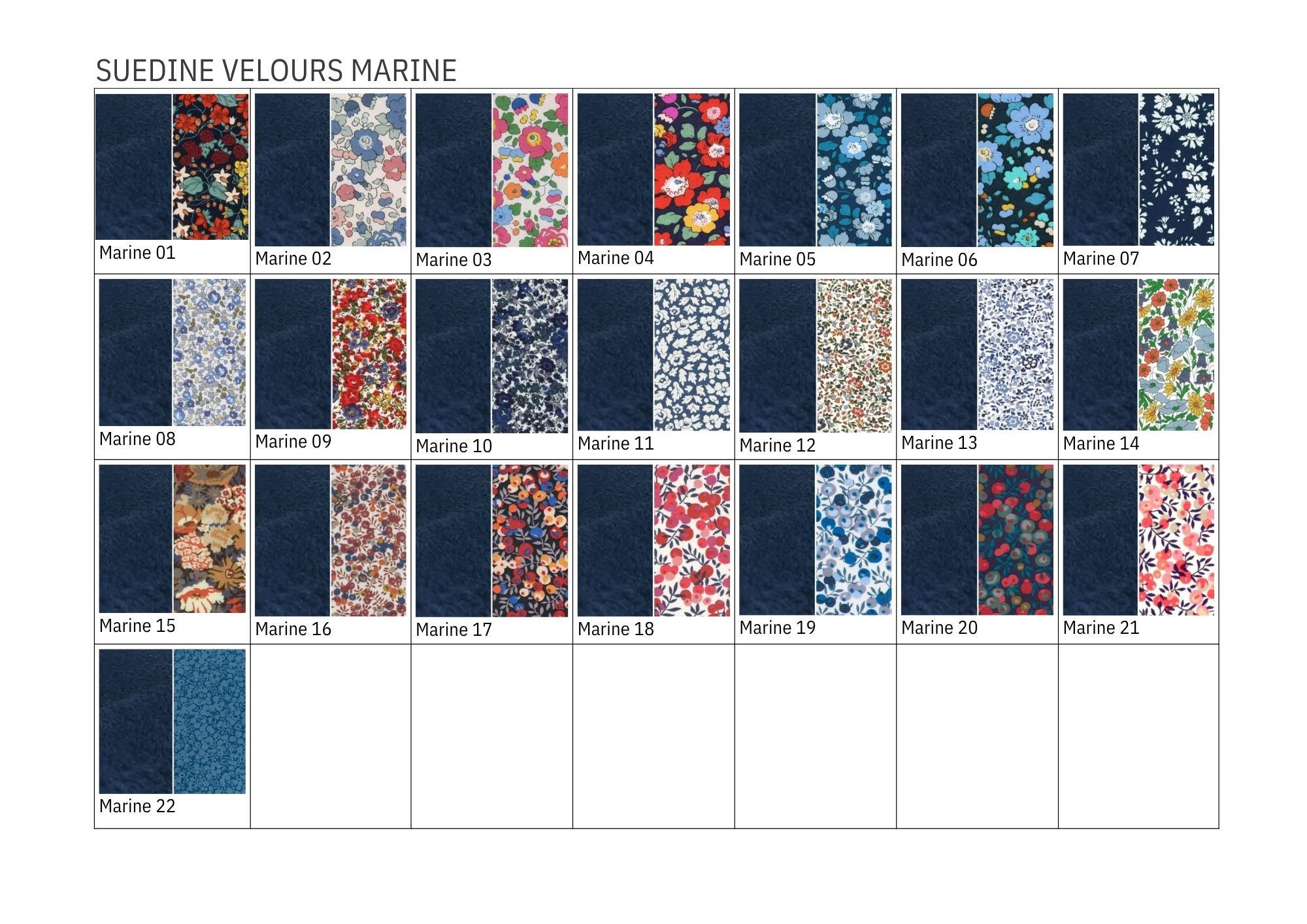 Pochette tracts simple (nouveau format) suedine marine 3