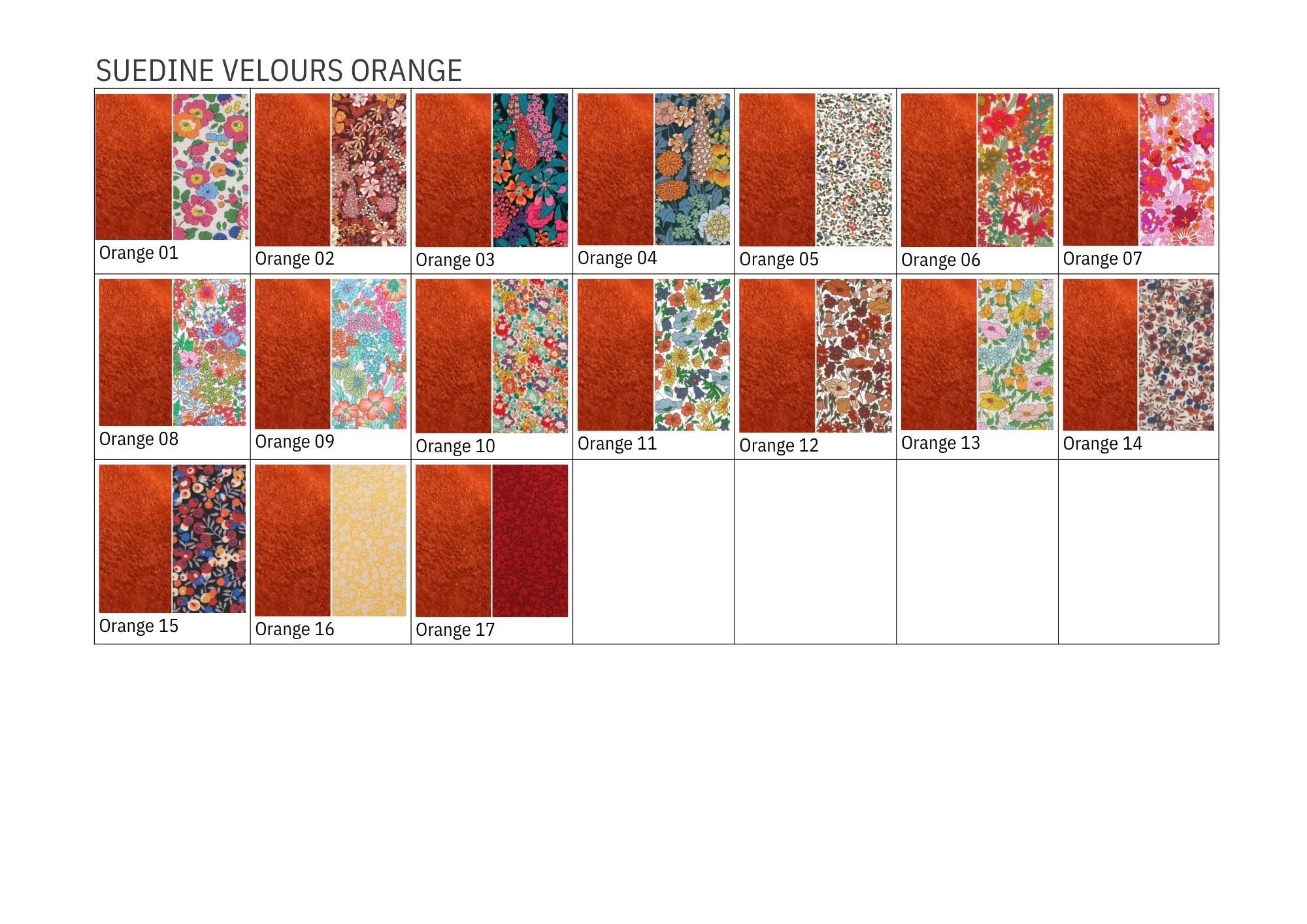 Pochette tracts simple (nouveau format) suedine Orange 3