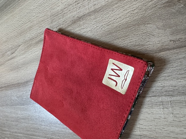 Pochette tracts simple (nouveau format) suedine Rouge - Image 1
