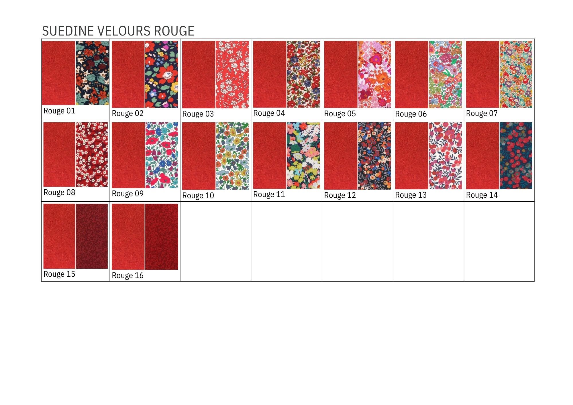 Pochette tracts simple (nouveau format) suedine Rouge 3