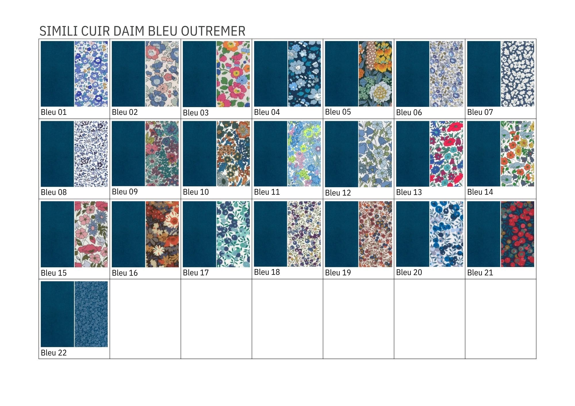 Pochette tracts à feuillets Daim bleu 3
