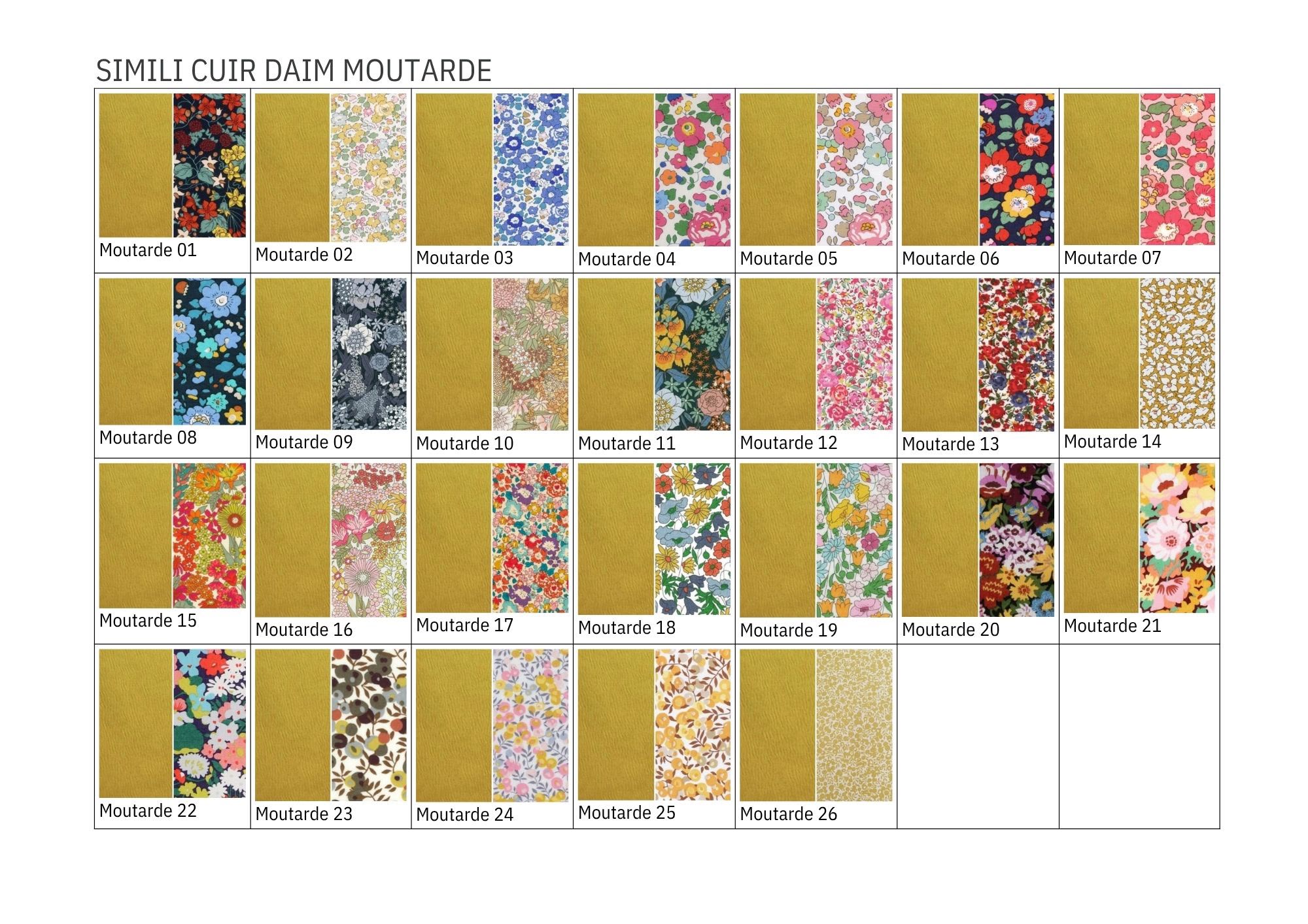 Pochette tracts à feuillets Daim moutarde 4