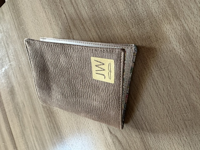 Pochette tracts à feuillets daim Havane