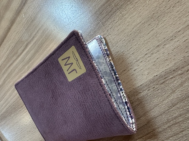 Pochette tracts à feuillets Daim violet 
