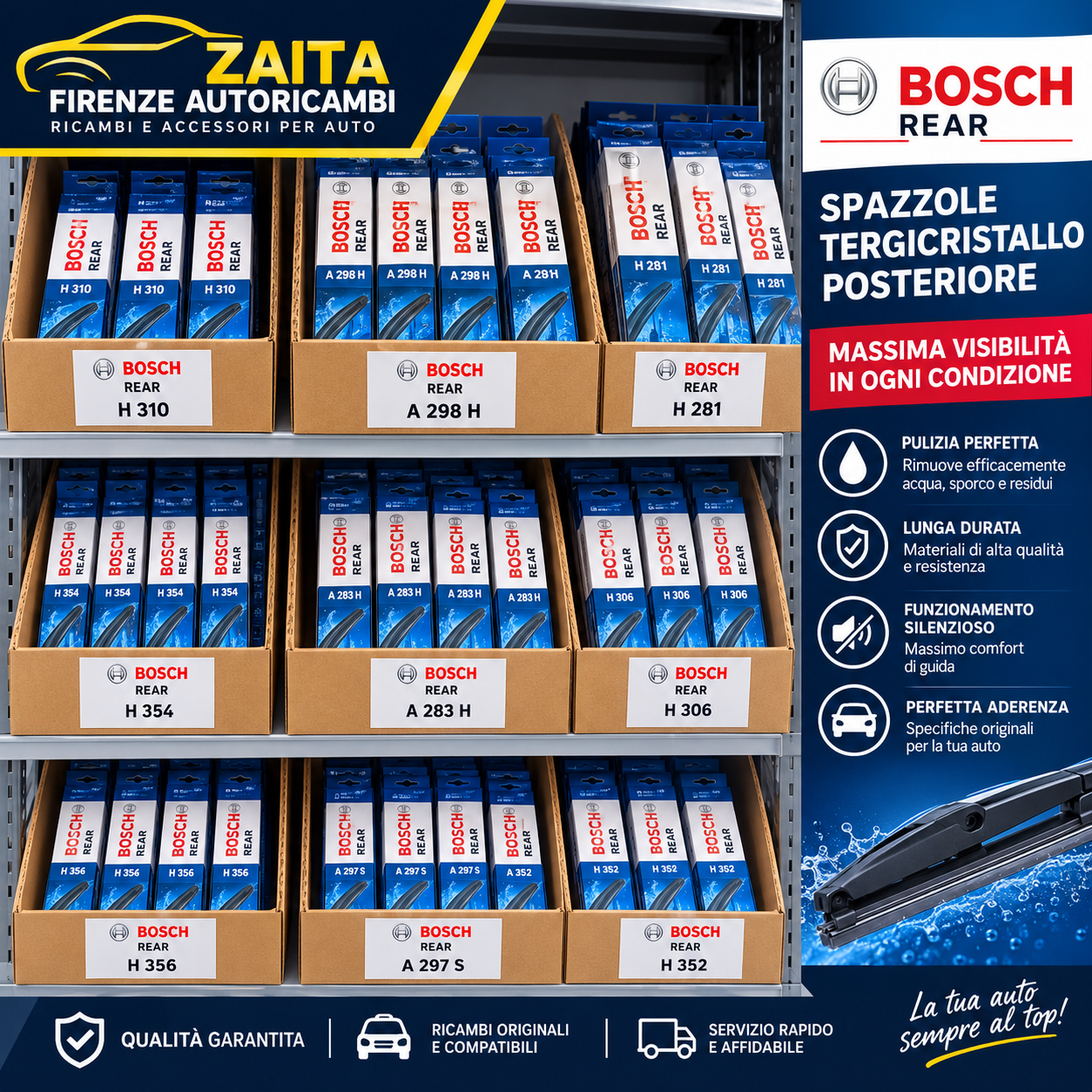 Spazzole Tergicristallo Bosch
