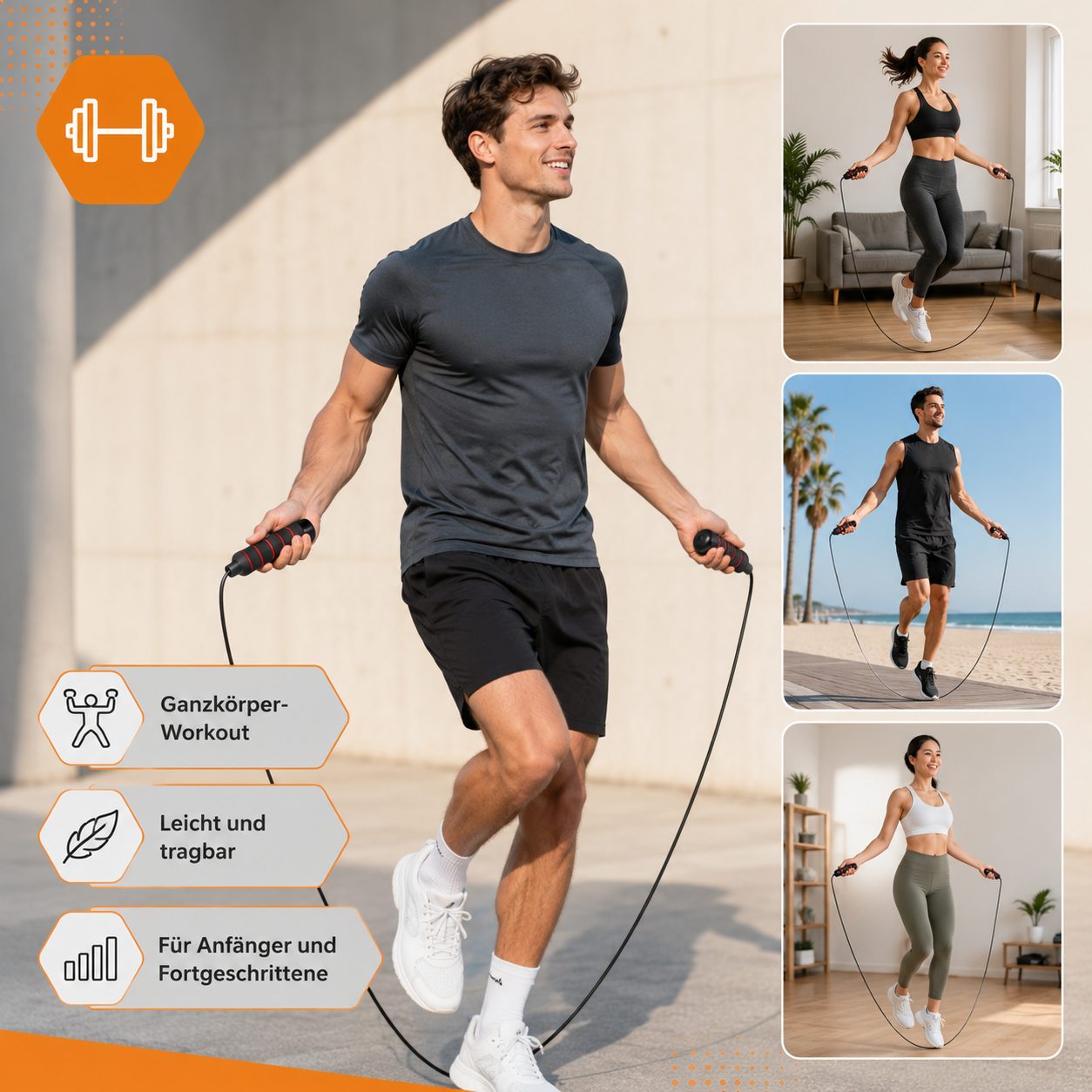 Springseil Verstellbar Fitness Speed Rope Boxen Cardio Training PVC Unisex  fitpethome4 (98) Gewerblich 2