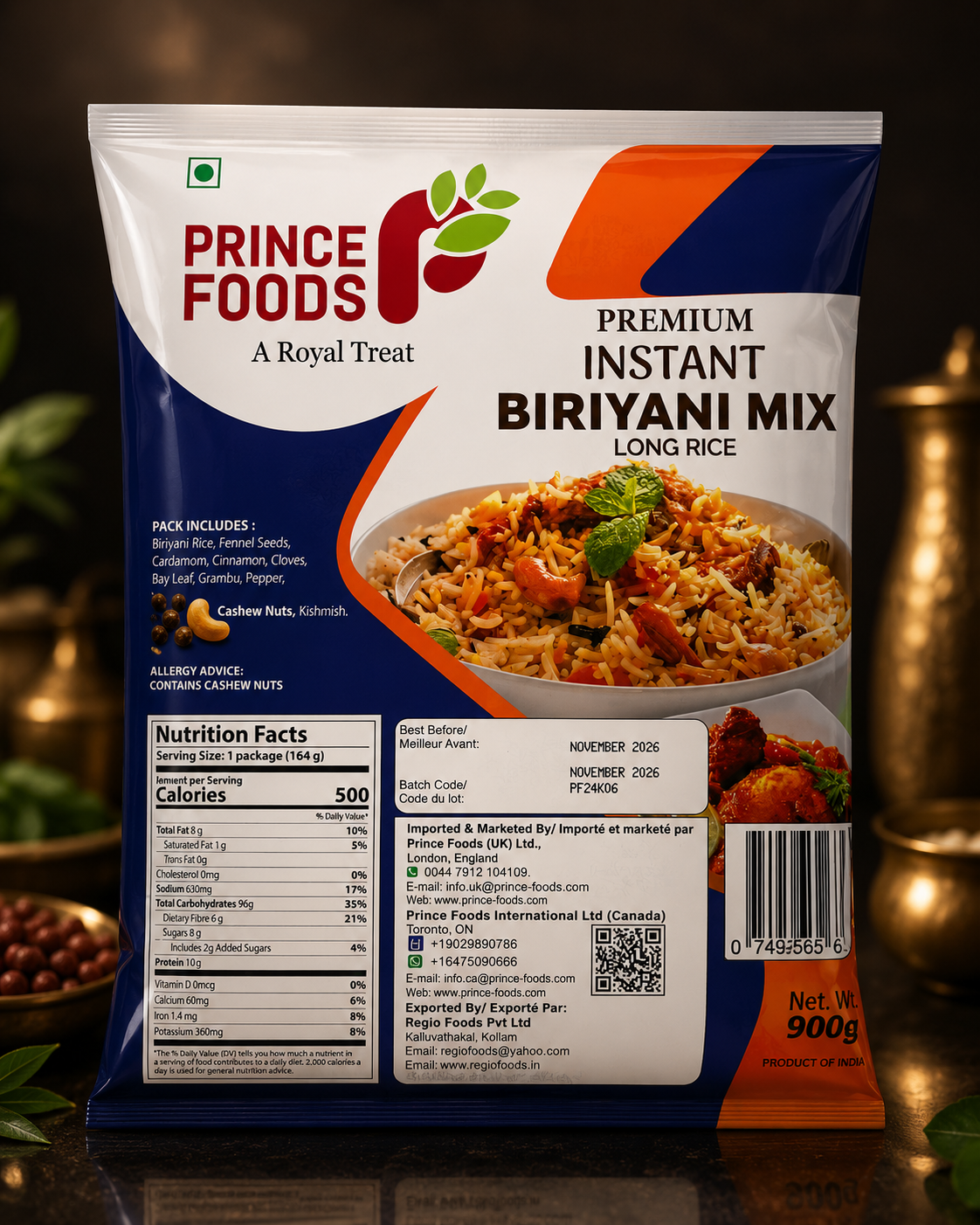 Prince Foods Instant Biryani Mix (900g)