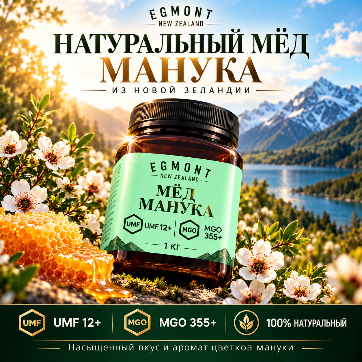 НАТУРАЛЬНЫЙ МЁД МАНУКА EGMONT