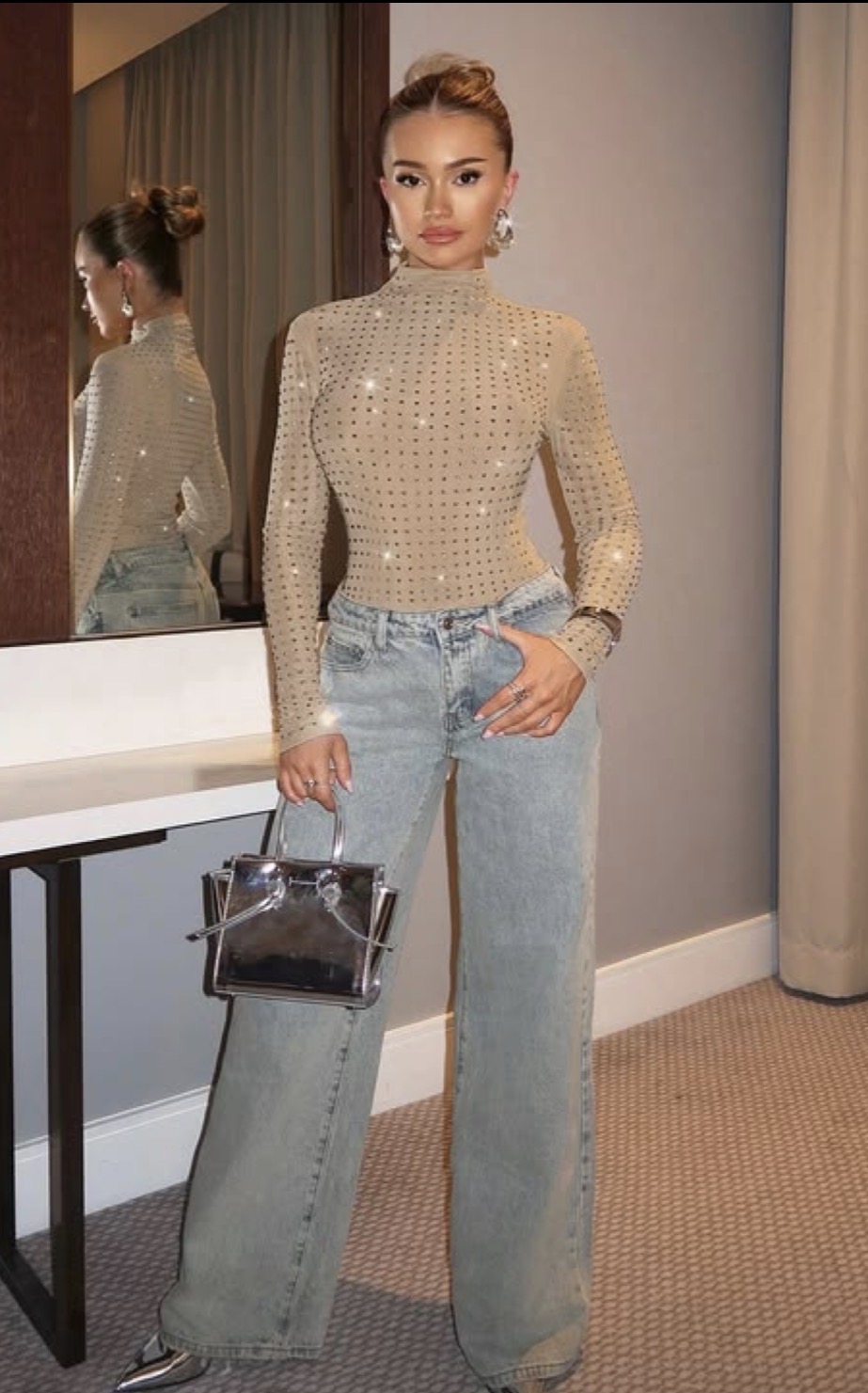 Blusa malla brillante  2