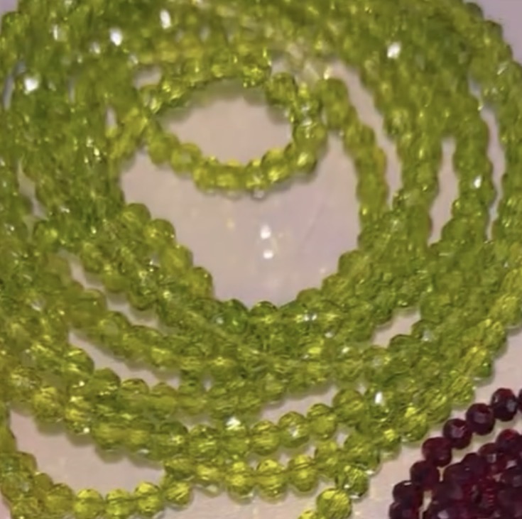 Collar de murano verde claro 