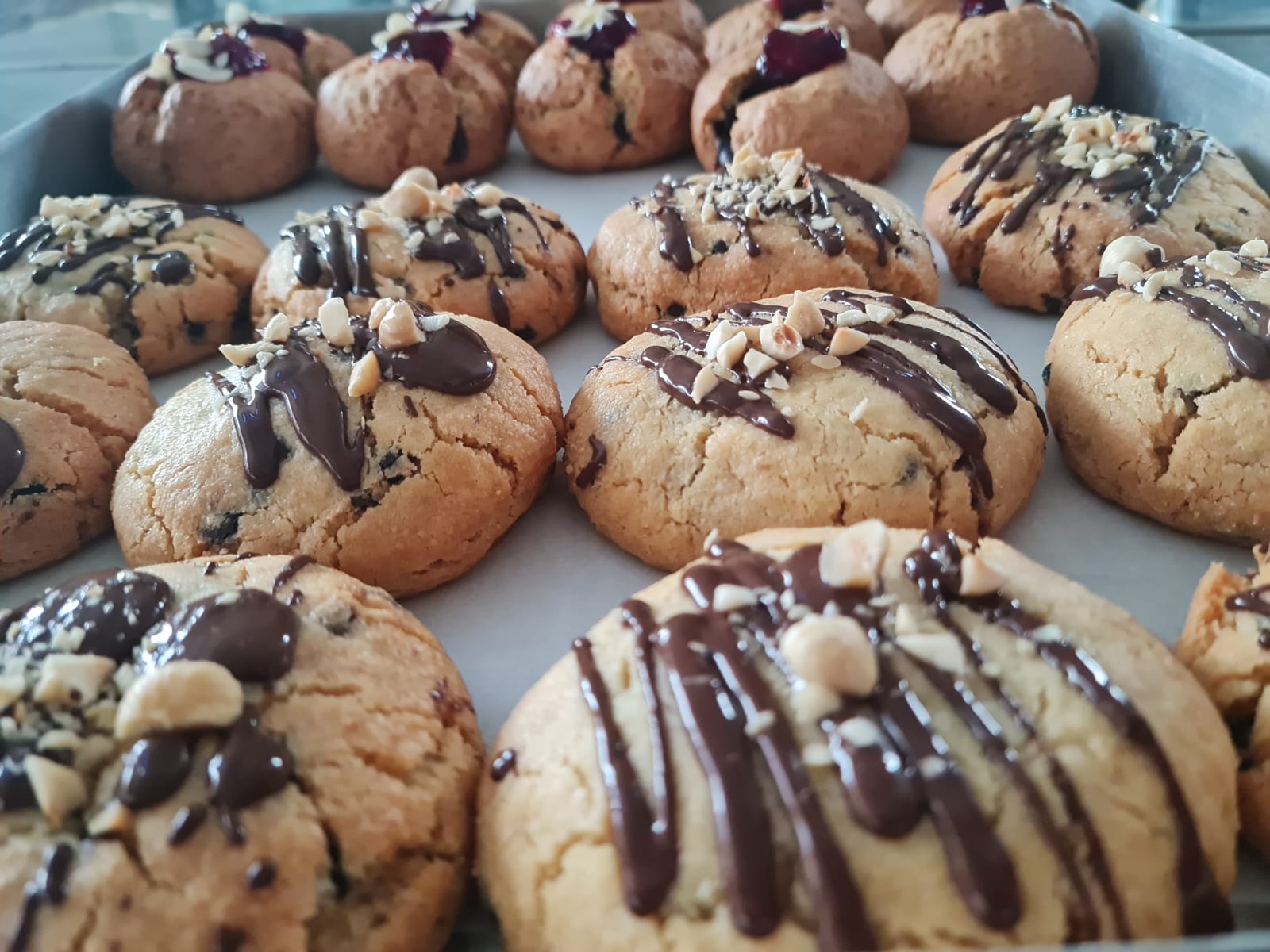 Biscuiti umpluti cu ciocolata