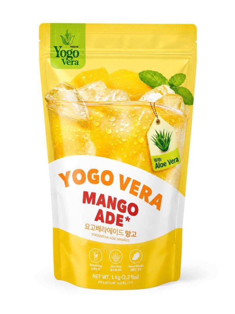 NON CARBONATED SOFT DRINK IN POUCH (YOGOVERA MANGO ADE)MANGO FLAVOR