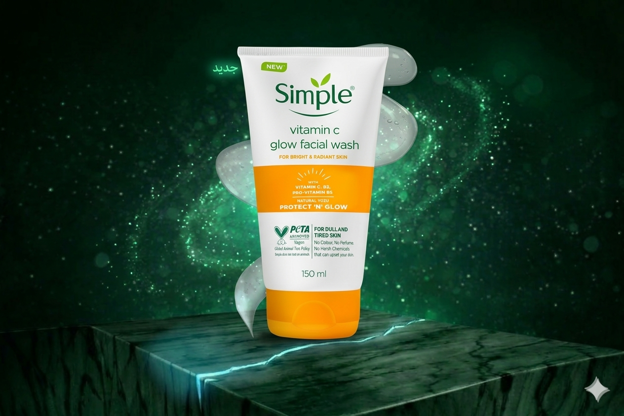 Simple vitamin c glow facial wash