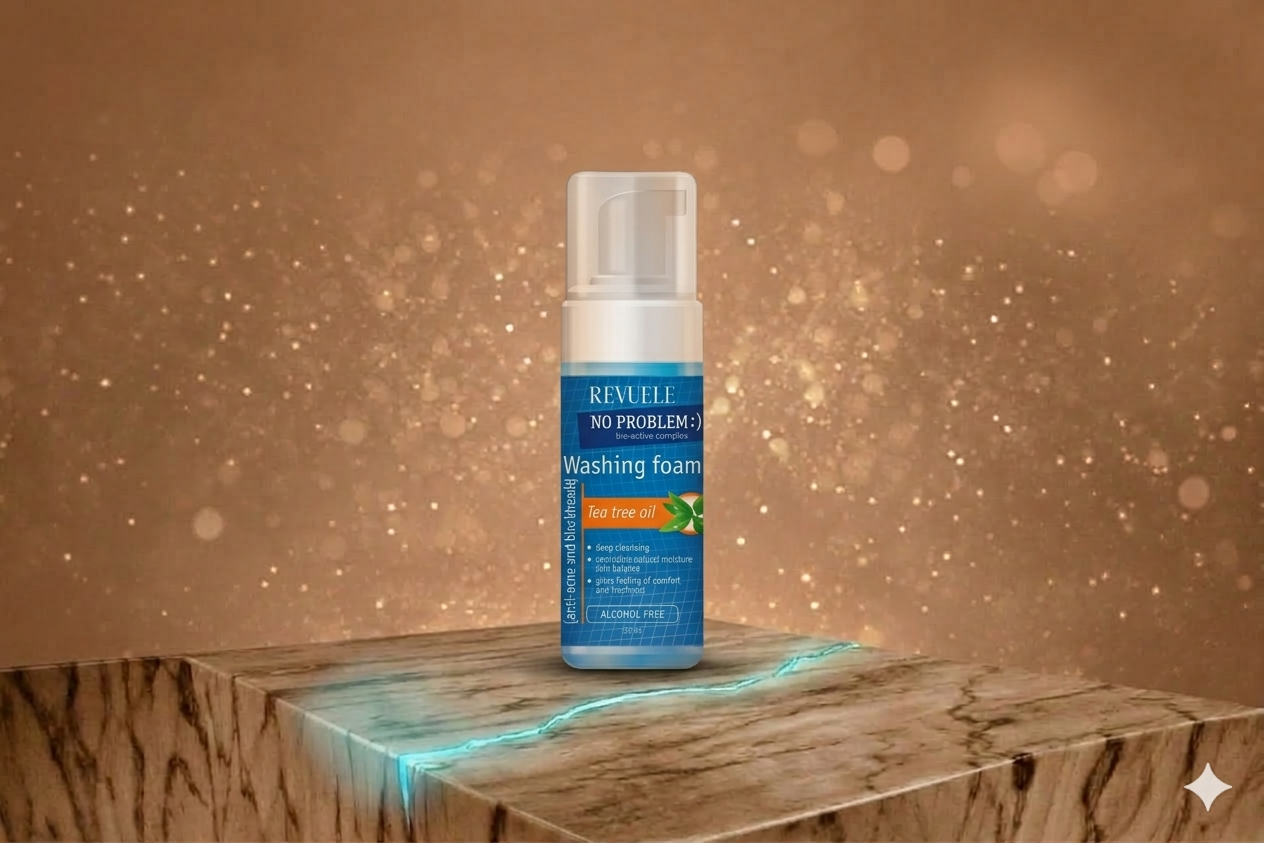 REVUELE NO PROBLEM Washing foam [anti-acne and blackhea Tea tree oil