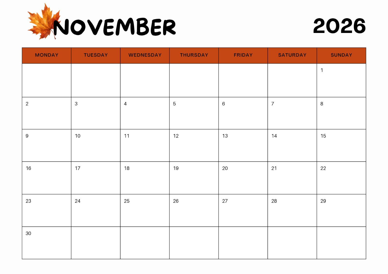November 2026 Calendar Agenda Document_2026