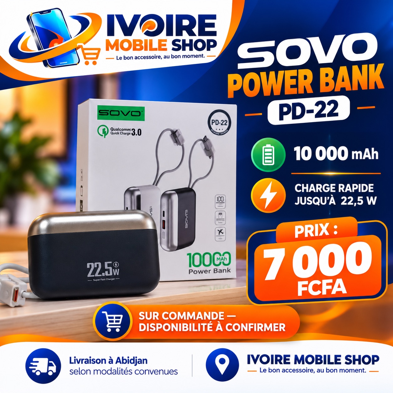 Powerbank SOVO PD-22 – 10 000 mA - Image 1