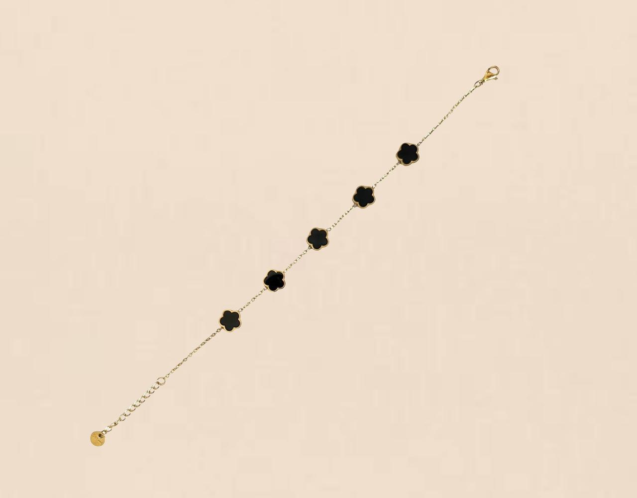 Bracelet trèfle noir 