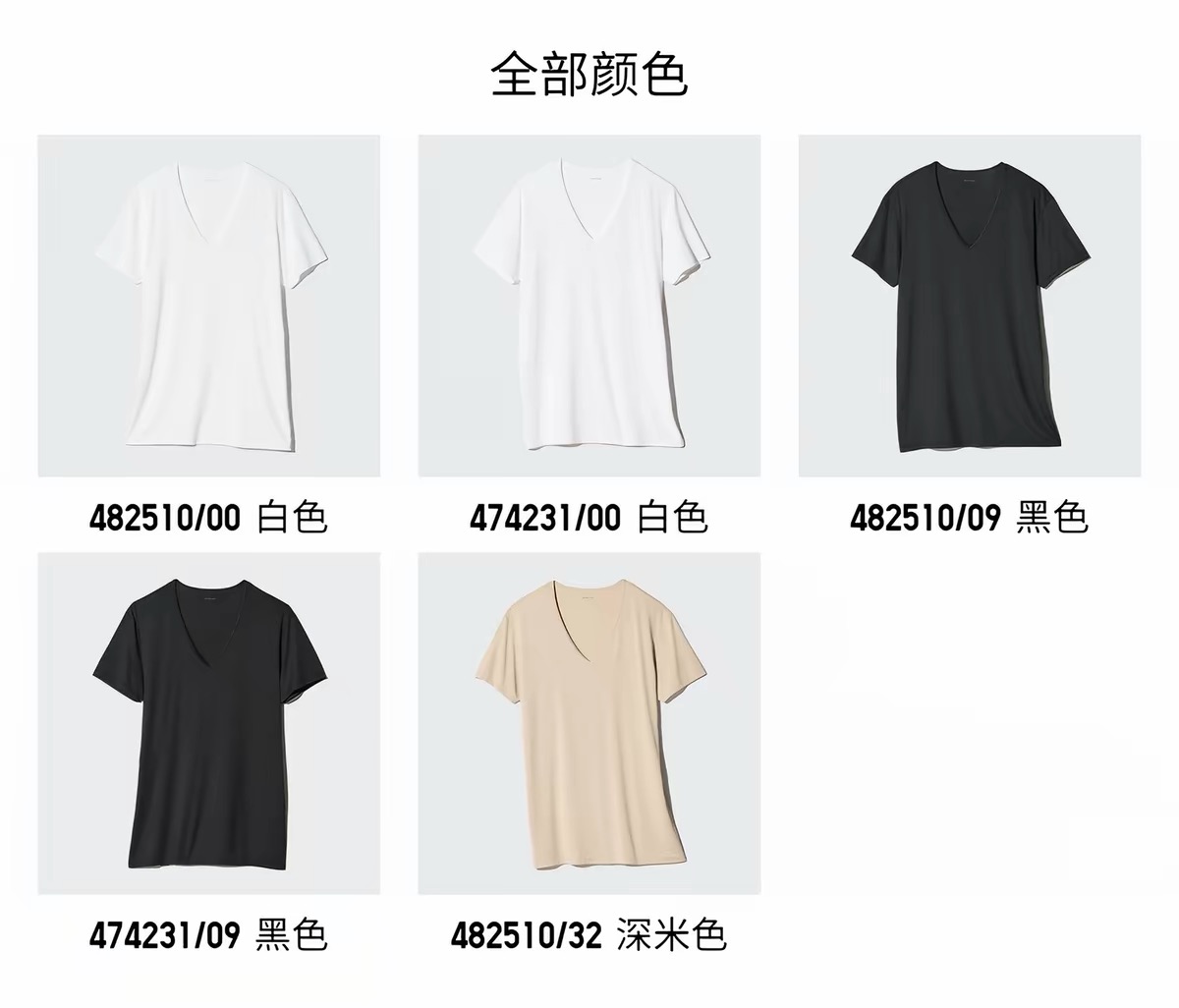 AIRism V-neck T-shirt/short-sleeved Uniqlo men's clothing 2