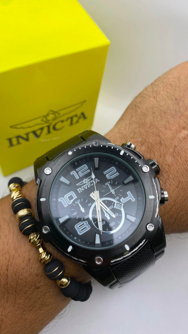 Reloj Invicta Negro Hombre Acero | Cronógrafo Deportivo Elegante